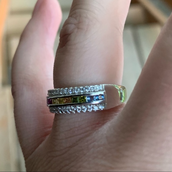 STERLING SILVER RAINBOW BAND - Picture 7 of 9